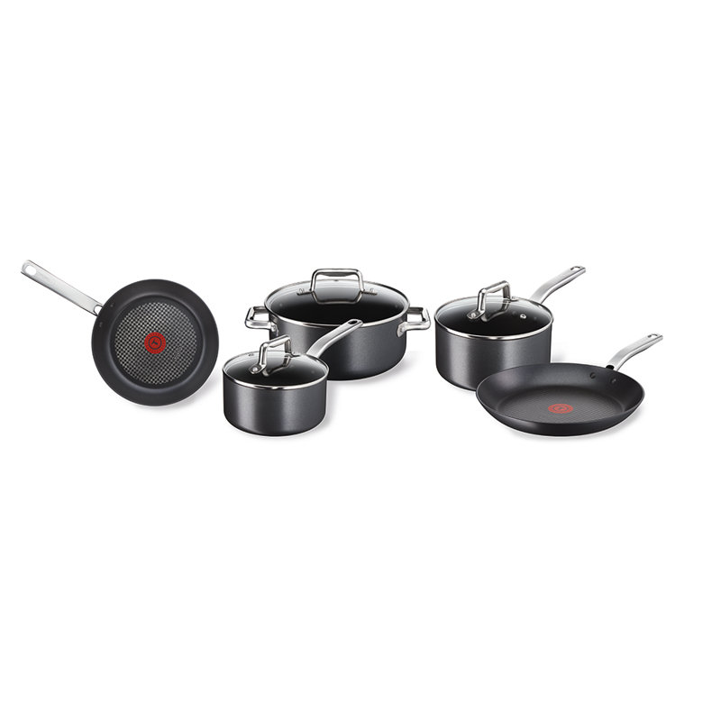 Tefal 8 Piece Aluminum Non Stick Cookware Set & Reviews Wayfair.co.uk